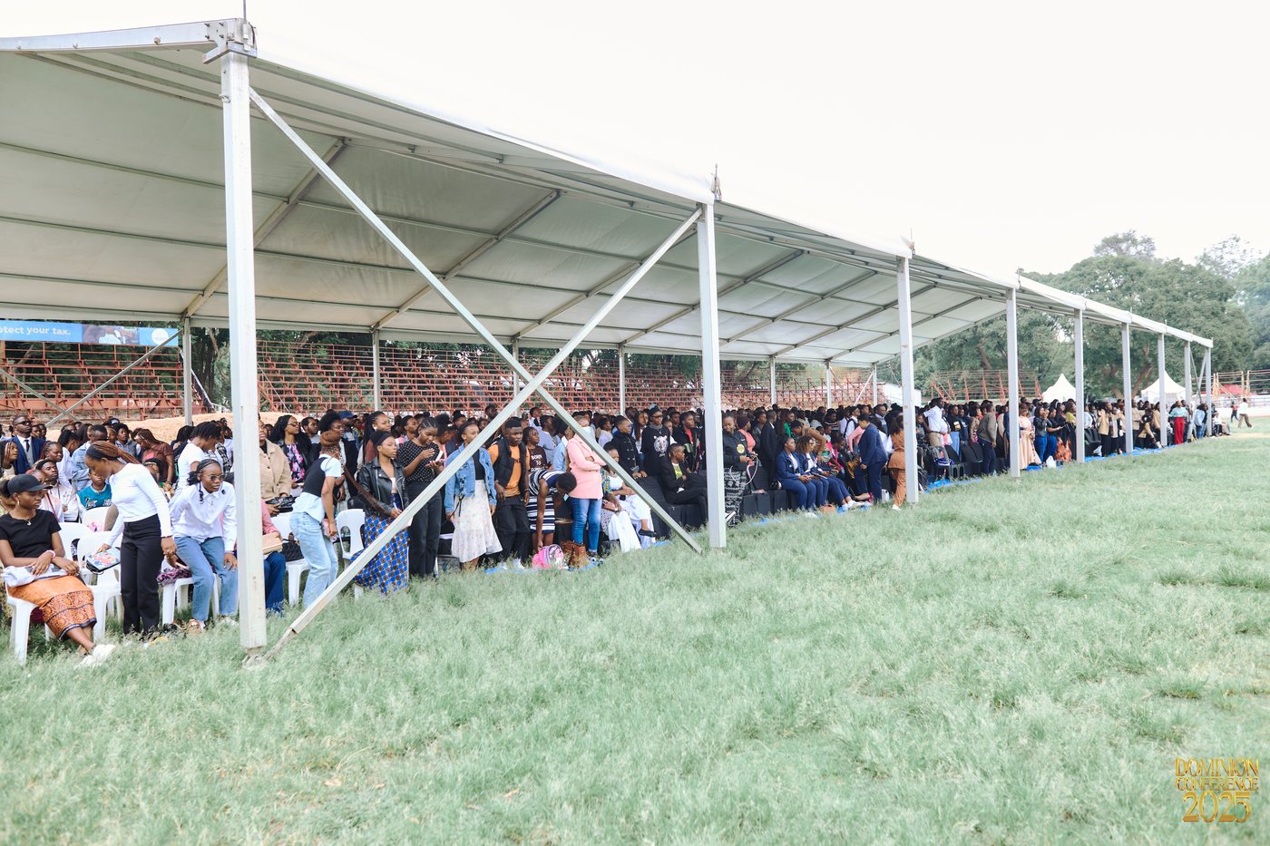 Crowds gathered at the Show Grounds